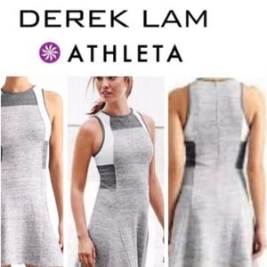 Derek Lam 10C x Athleta Downtown Athletic Casual Dress Fit Flare Gray Small
